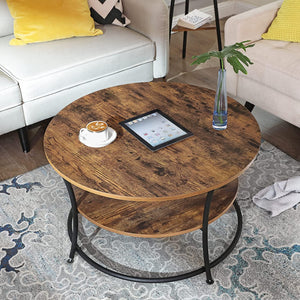 Round Industrial Coffee Table - Karrari