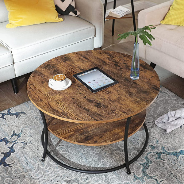 Round Industrial Coffee Table - Karrari