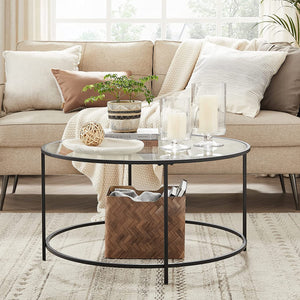 Round Tempered Glass Coffee Table - Karrari