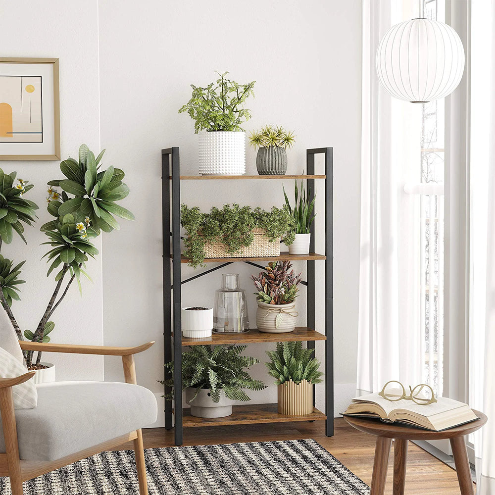 4-Tier Industrial Bookshelf - Karrari