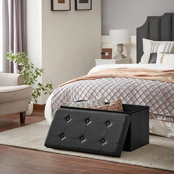 Ottoman Space Saving Storage Box Foldable Stool