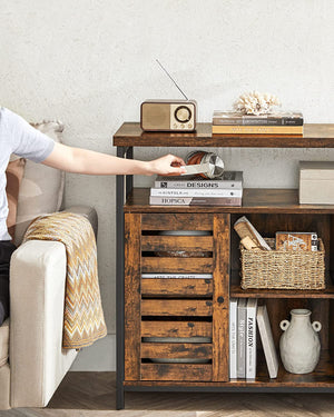 Floor Cabinet with Louvred Doors & Shelves - Karrari