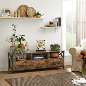 Industrial TV Stand with Drawers & Shelves - Karrari