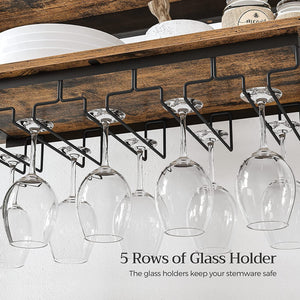 24-Bottle Wine Rack with Glass Holders - Karrari