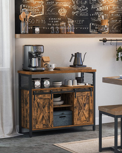 Sideboard with 2 Sliding Barn Doors - Karrari