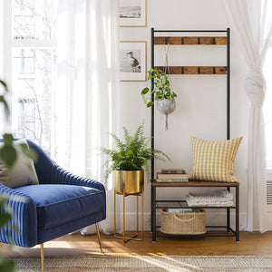 Coat Rack with Bench & Shoe Shelves - Karrari