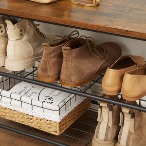 Coat Rack with Bench & Shoe Shelves - Karrari