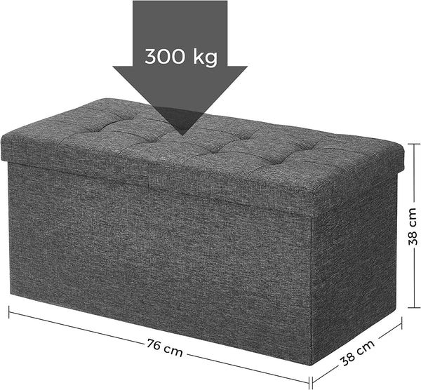 Foldable Storage Bench – Linen Style - Karrari