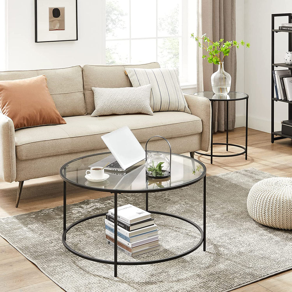 Round Tempered Glass Coffee Table - Karrari