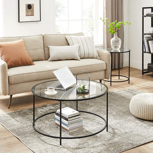Round Tempered Glass Coffee Table - Karrari