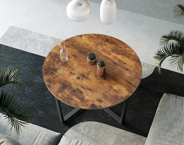 Round Industrial Coffee Table - Karrari