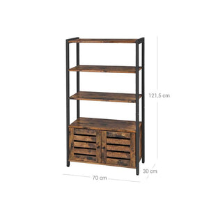 Industrial Book Cabinet - Shelves & Doors - Karrari