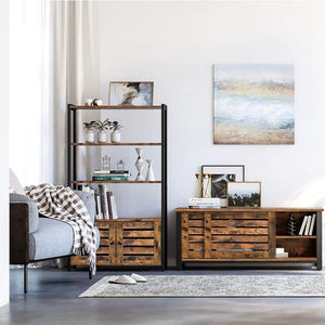 Industrial Book Cabinet - Shelves & Doors - Karrari