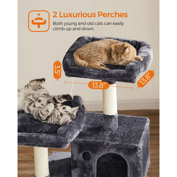 56.3-Inch Cat Tree Tower - Scratching Posts & Hammock - Karrari
