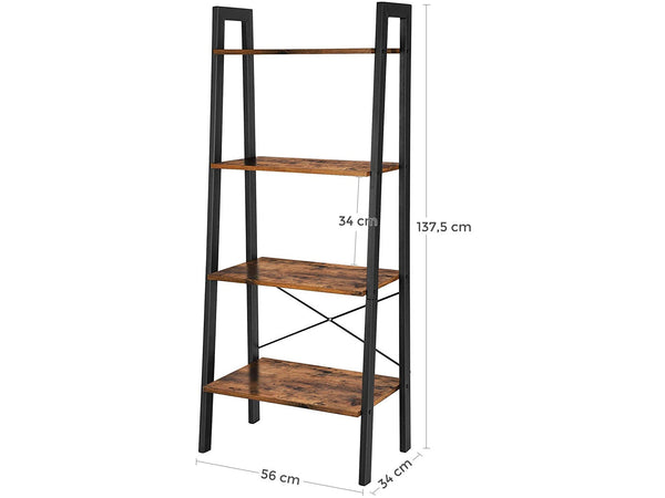 4-Tier Industrial Ladder Shelf - Karrari