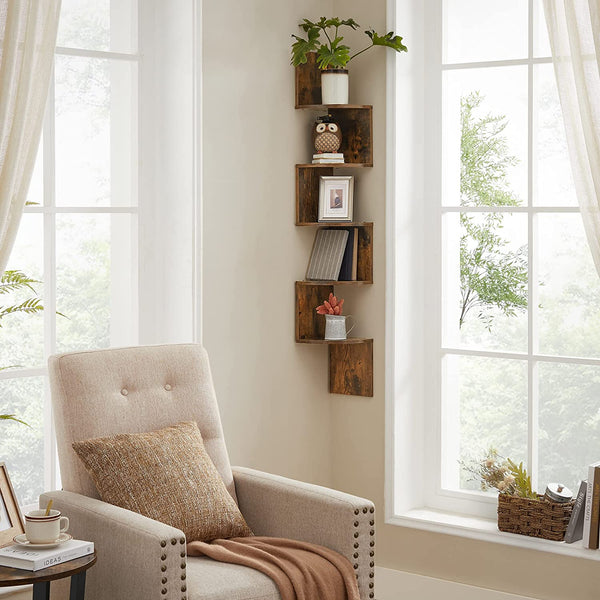 5-Tier Zigzag Corner Floating Shelf - Karrari