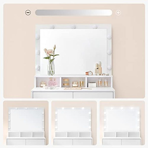 Vanity Dressing Table with LED Mirror & Storage - Karrari