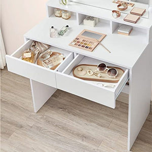 Vanity Dressing Table with LED Mirror & Storage - Karrari