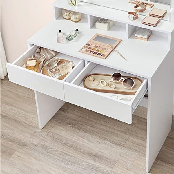 Vanity Dressing Table with LED Mirror & Storage - Karrari