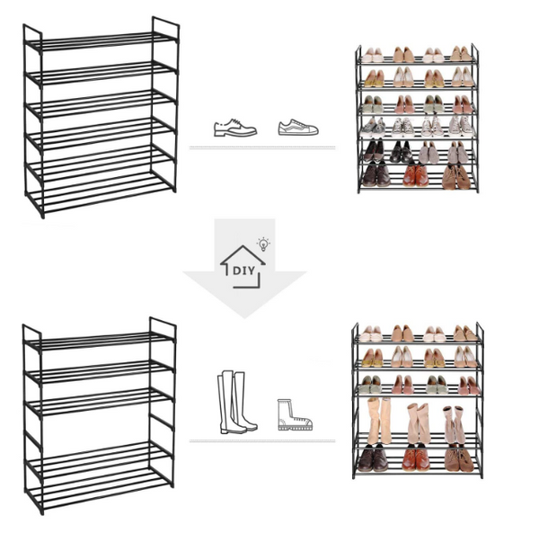 3-Tier Metal Shoe Rack – Fits 24–30 Pairs - Karrari