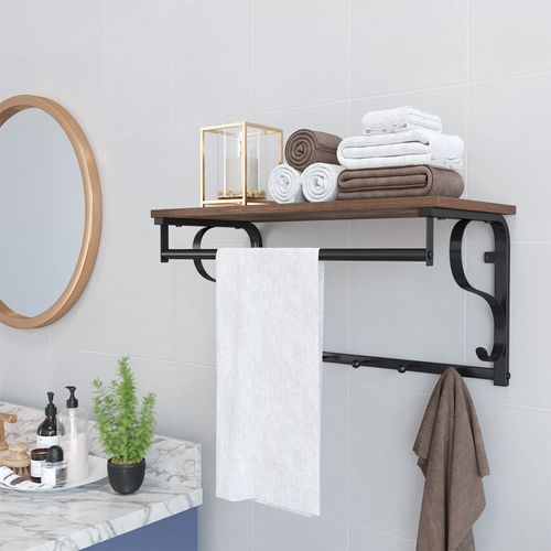Wall-Mounted Coat Rack with Shelf & Hooks - Karrari