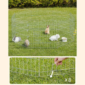 Foldable 8-Panel Pet Playpen Circle for Small Dogs - Karrari